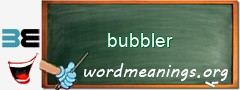 WordMeaning blackboard for bubbler